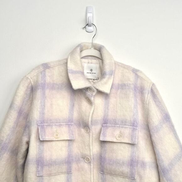 NWT Anine Bing Phoebe Jacket in Lavender and Cream Size L - Picture 7 of 14